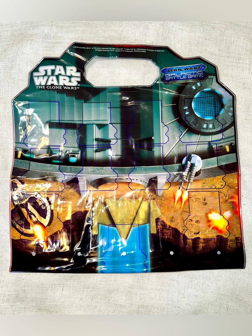 Star Wars Clone Wars Galactic Battle Mat & Figure Case 2009 Hasbro